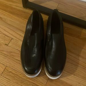 Vince black leather loafers size 5.5